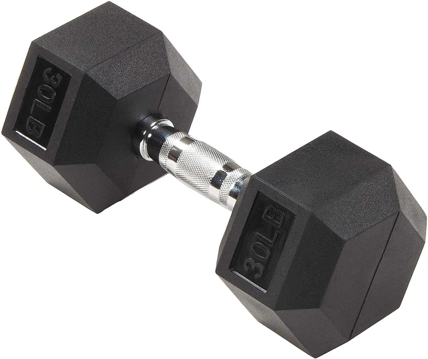 Sporzon! Rubber Encased Hex Dumbbell in Pairs or Singles