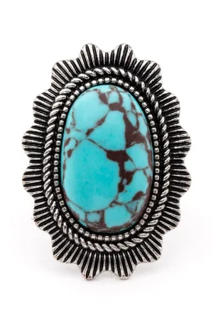 TEEK - Oversize Western Stone Ring