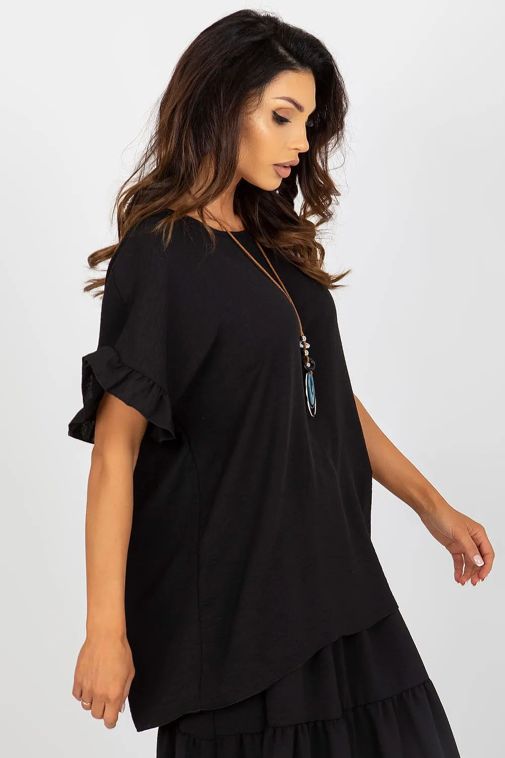 TEEK - Tilted Ruffled Blouse