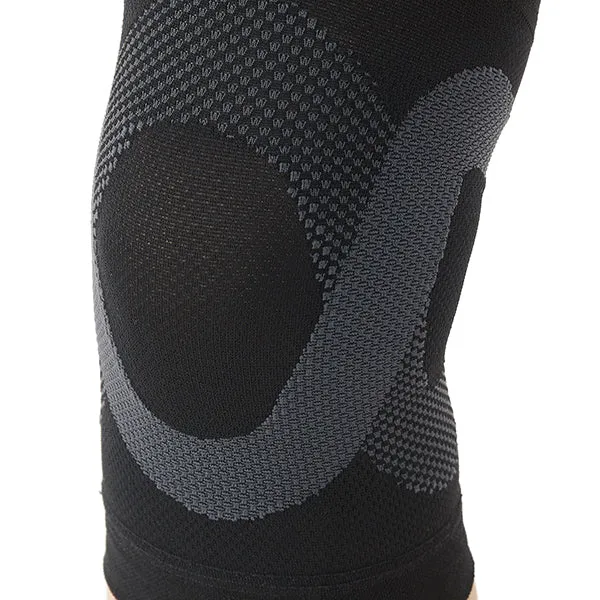 Triplicated Lining Compression Knee Sleeve Brace For Running, Injury Recovery, and Joint Pain Relief - Breathable Knee Support Bandage (Small/ Medium/ Large) - Black