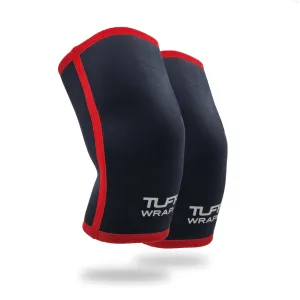 TUFF 7mm Competition Knee Sleeves (Black/Red)