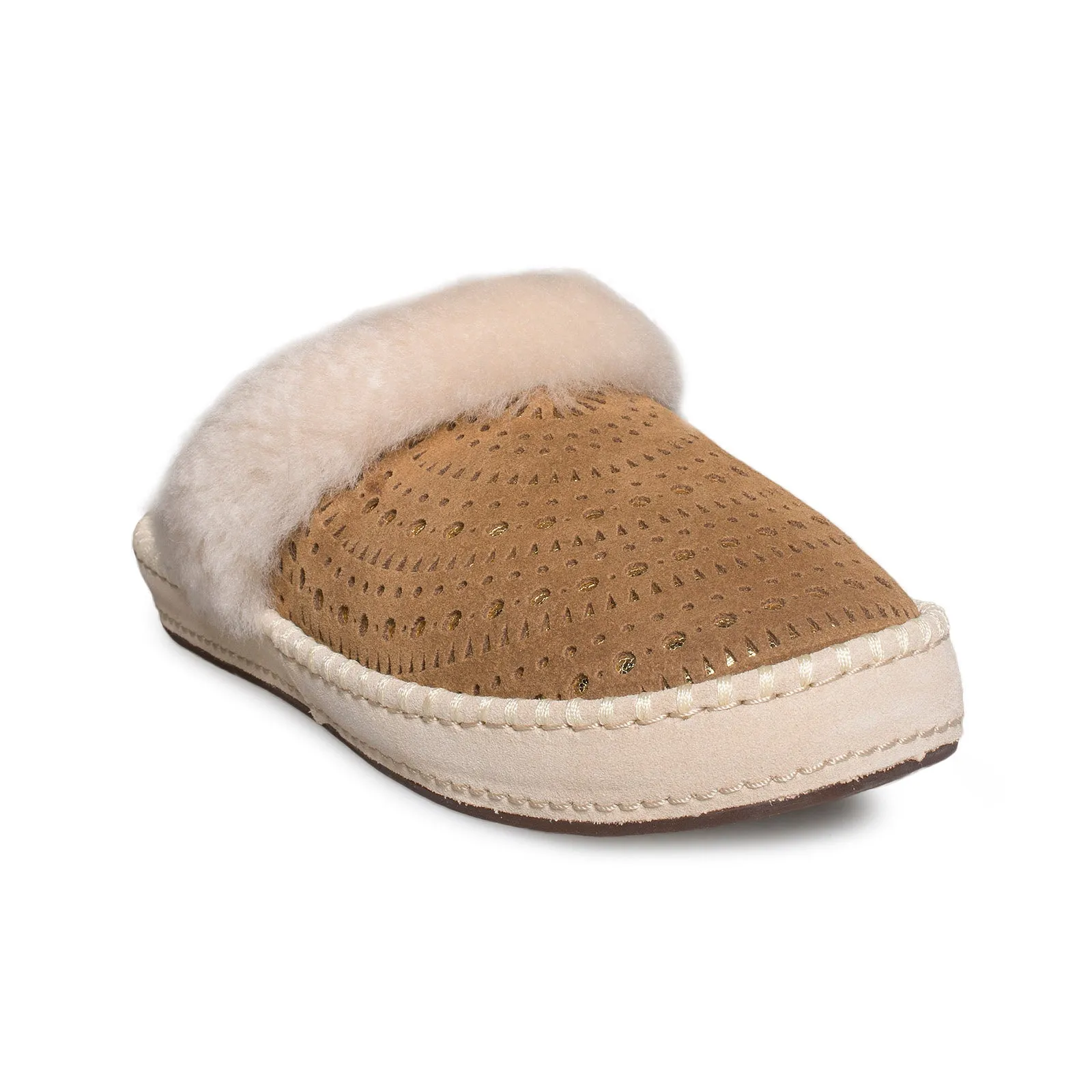 UGG Aira Sunshine Perf Chestnut Slippers - Women's