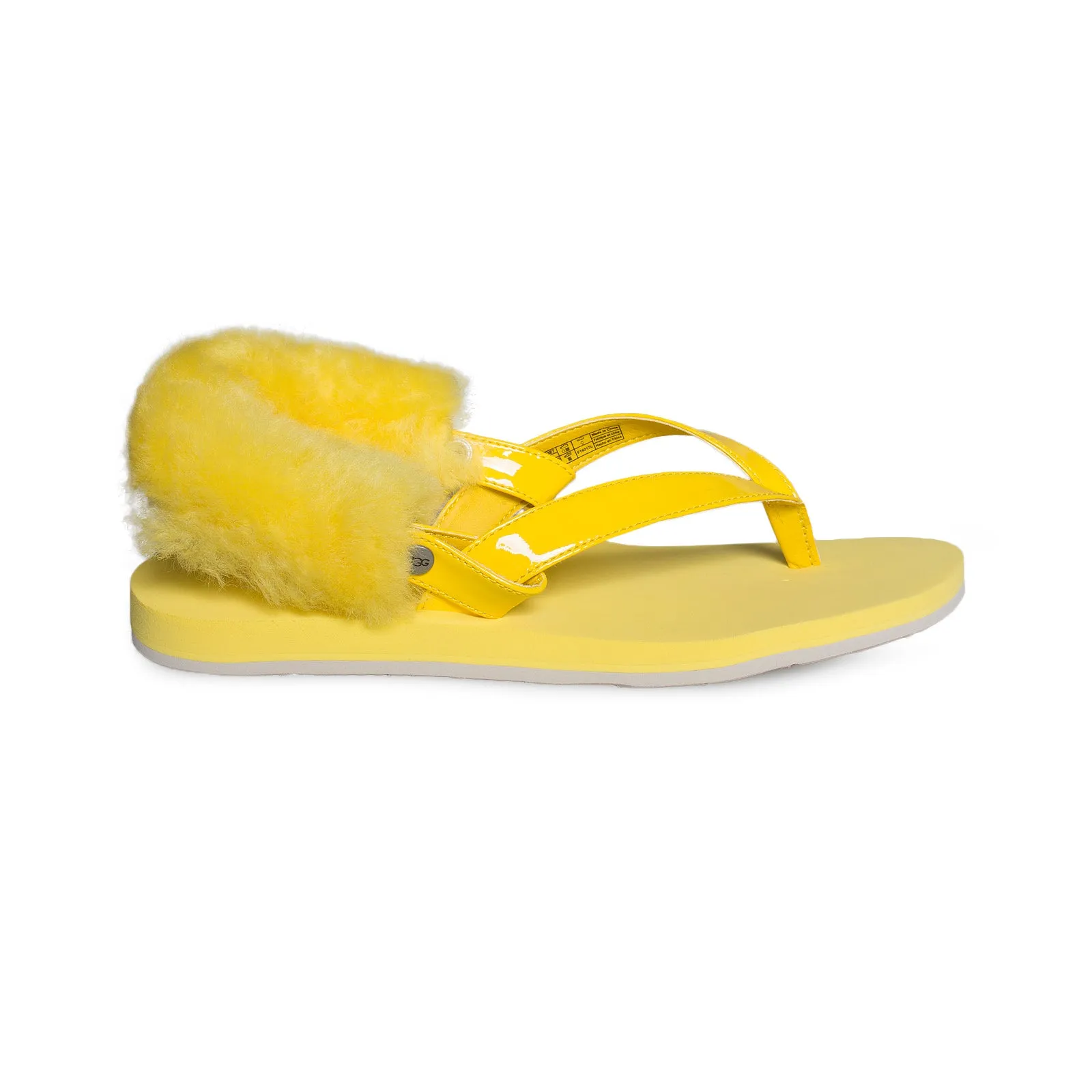 UGG LaaLaa Lemon Yellow Flip Flops - Women's