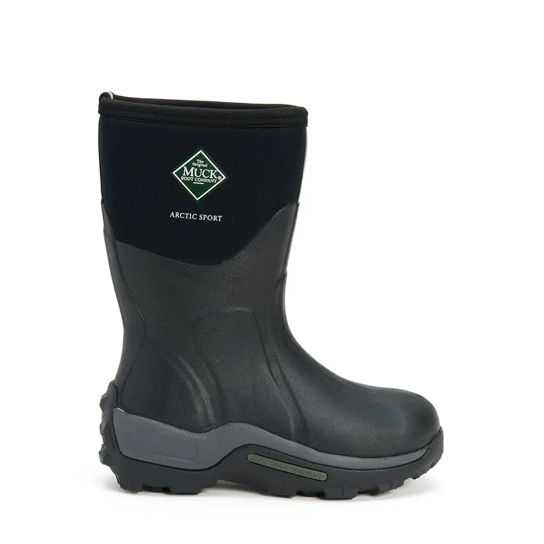 Unisex Arctic Sport Mid - Black by Muckboot