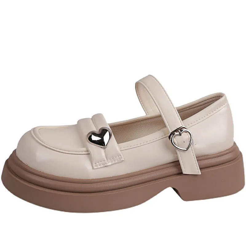 Uniwim Gift Preppy Aesthetic Heart Mary Jane Shoes