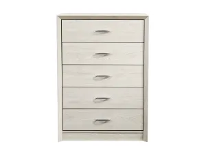 White Washed Oak Tall Bedroom Dresser