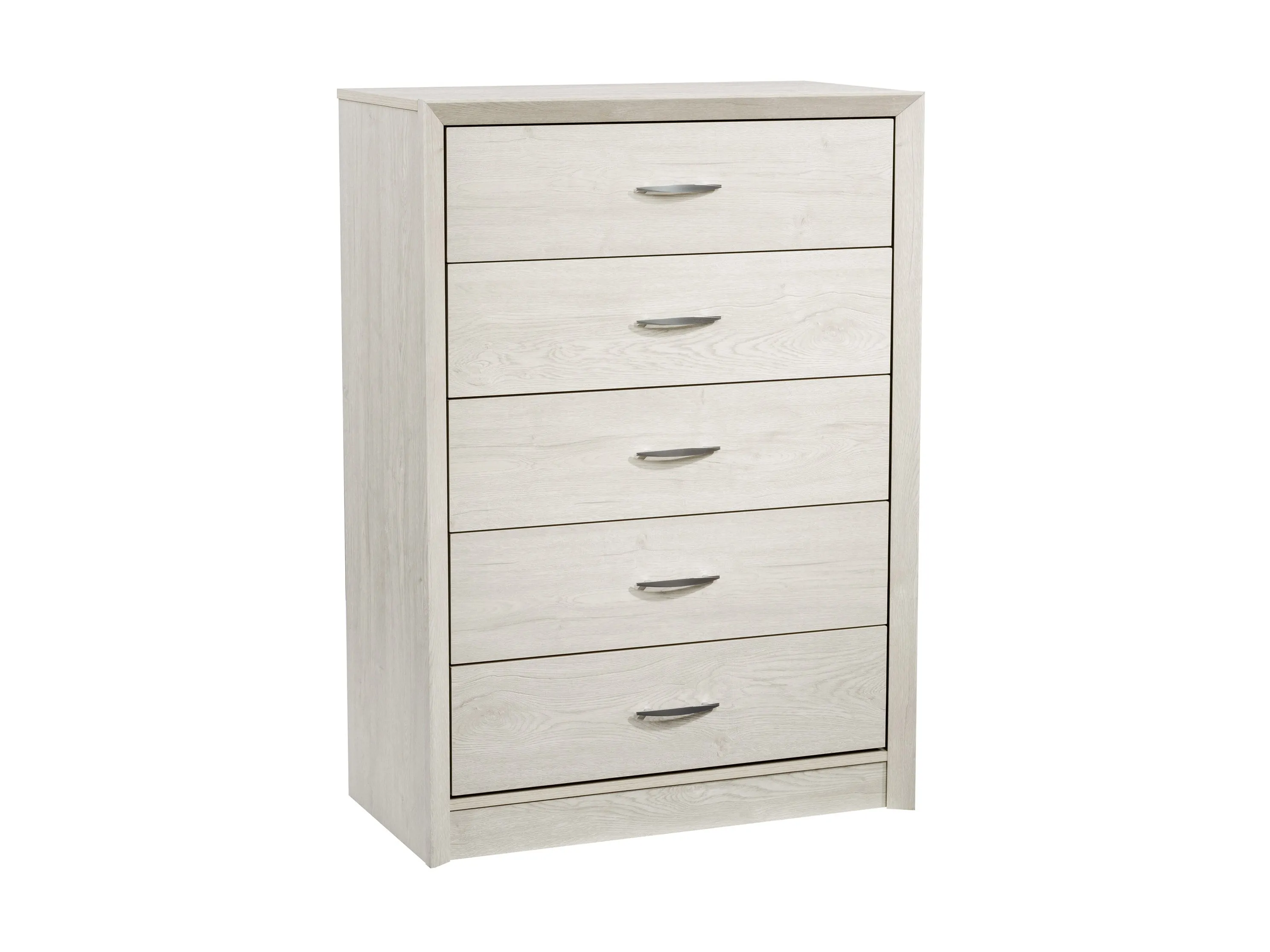 White Washed Oak Tall Bedroom Dresser