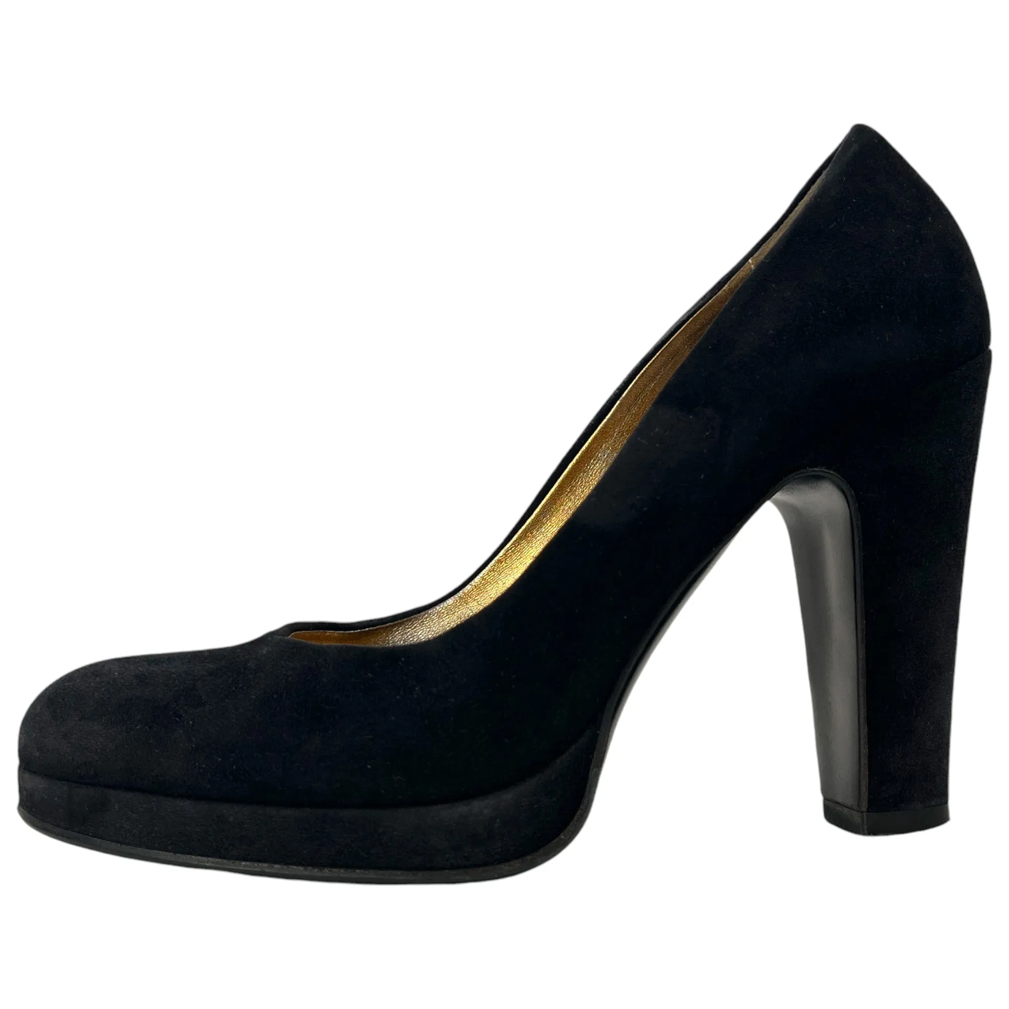 Women's Suede Heels Black Size EU 36 / UK 3